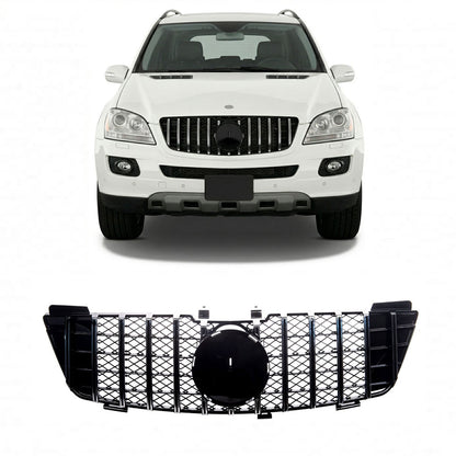 Chrom & Schwarz Sportgrill passend für Mercedes M-Klasse W164 2005-2008