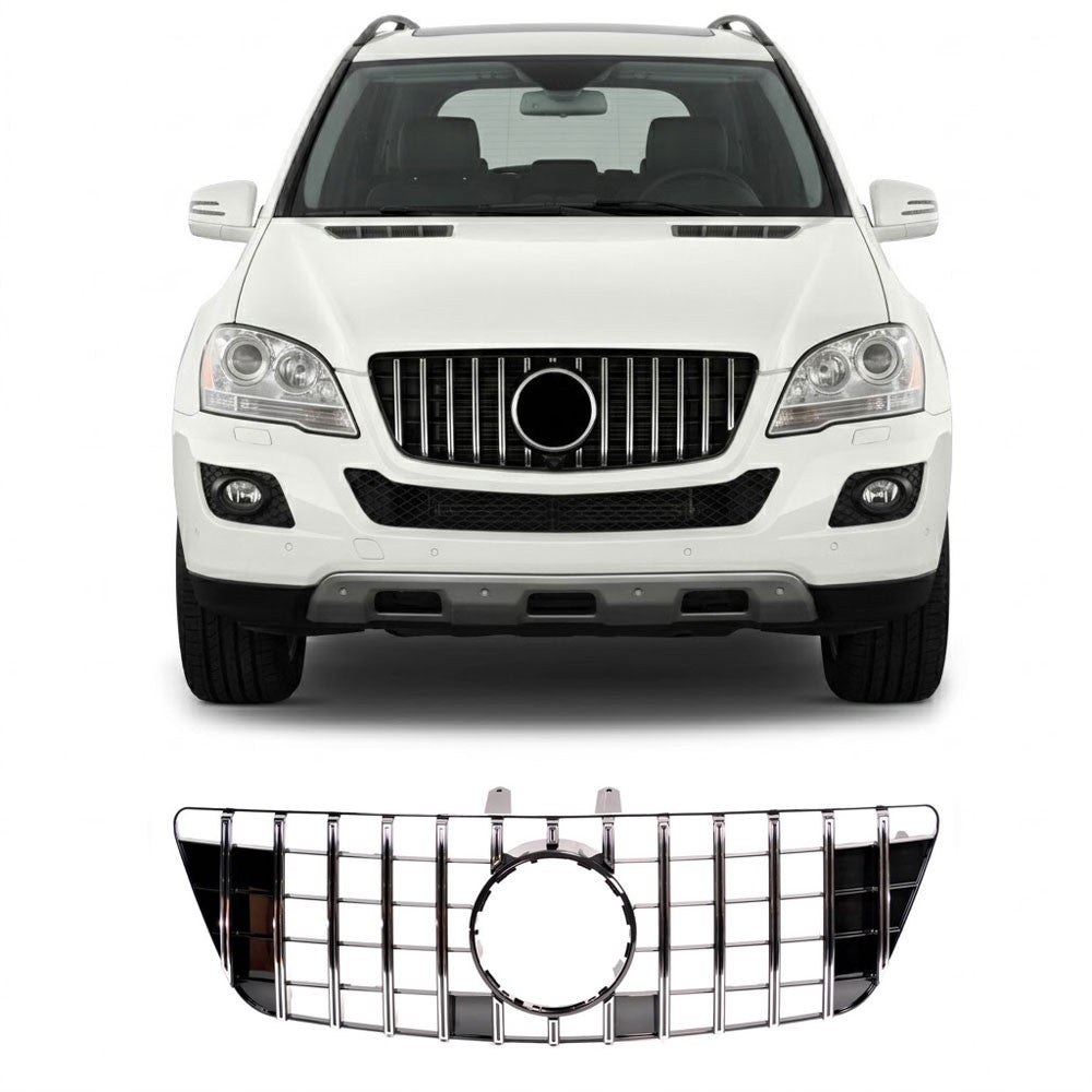 Chrom & Schwarz Sportgrill passend für Mercedes M-Klasse W164 2008-2011