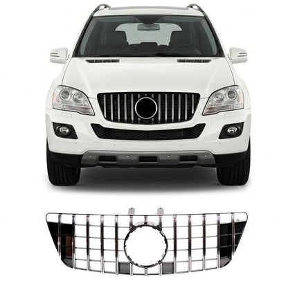 Chrom & Schwarz Sportgrill passend für Mercedes M-Klasse W164 2008-2011