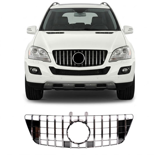 Chrom & Schwarz Sportgrill passend für Mercedes M-Klasse W164 2008-2011