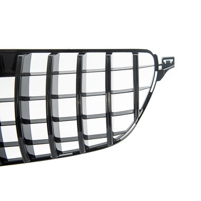 Frontgrill Hochglanz Schwarz Panamericana GT passend für Mercedes GLE W166 2015-2019