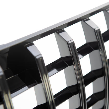 Frontgrill Hochglanz Schwarz Panamericana GT passend für Mercedes GLE W166 2015-2019