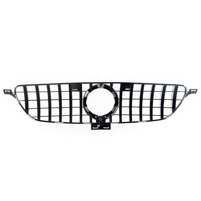 Frontgrill Hochglanz Schwarz Panamericana GT passend für Mercedes GLE W166 2015-2019