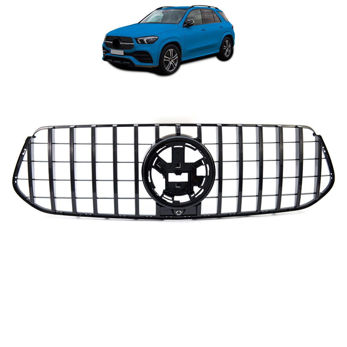 Kühlergrill Panamericana GT Hochglanz Schwarz passend für Mercedes GLE W167 C167 19-23