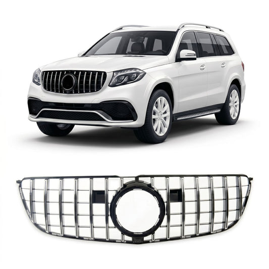 GT Grill Hochglanz Schwarz passend für Mercedes GLS (X166) Facelift 2016-2019