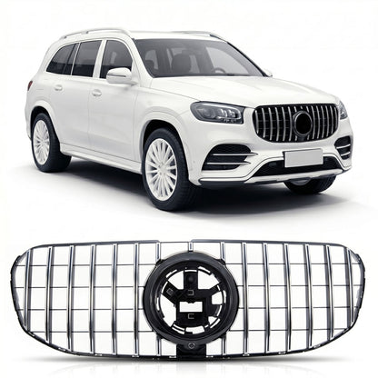 GT Hochglanz Schwarz Frontgrill mit Kamera passend für Mercedes GLS X167 2018-2024