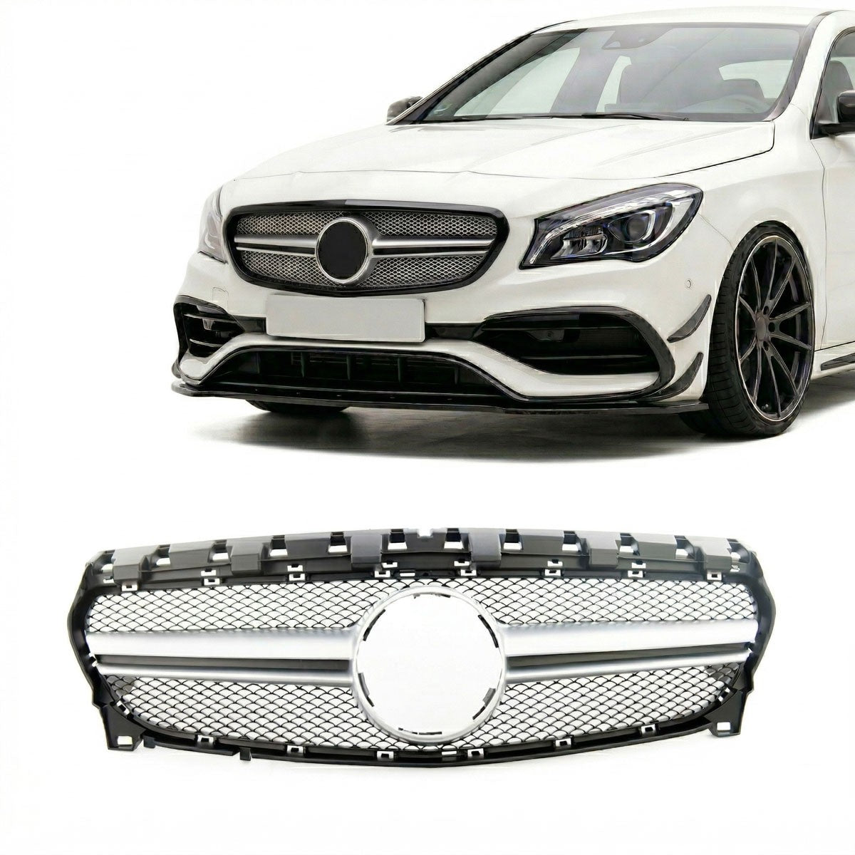 Kühlergrill Silber passend für Mercedes CLA C117 2016-2019