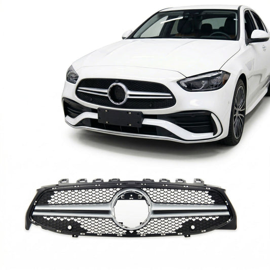 Kühlergrill Silber ohne Kamera passend für Mercedes CLA C118 2019-2023