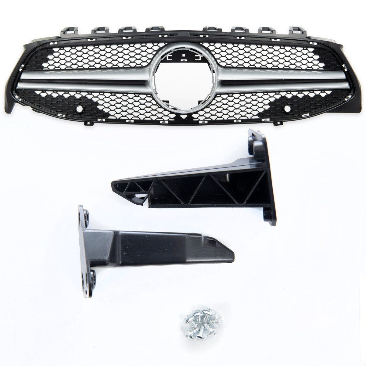 Kühlergrill Silber ohne Kamera passend für Mercedes CLA C118 2019-2023