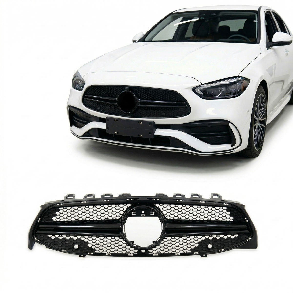 Kühlergrill Schwarz ohne Kamera passend für Mercedes CLA C118 2019-2023