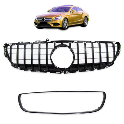 GT Hochglanz schwarzer Kühlergrill passend für Mercedes CLS (C218) 2014-2018