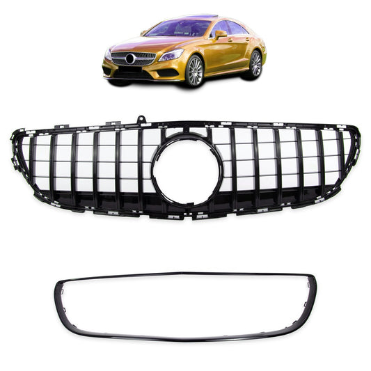 GT Hochglanz schwarzer Kühlergrill passend für Mercedes CLS (C218) 2014-2018