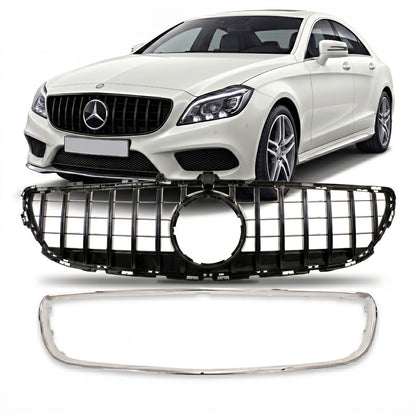 Hochglanz Schwarz Frontgrill passend für Mercedes CLS C218 2014-2018