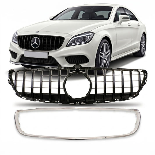 Hochglanz Schwarz Frontgrill passend für Mercedes CLS C218 2014-2018