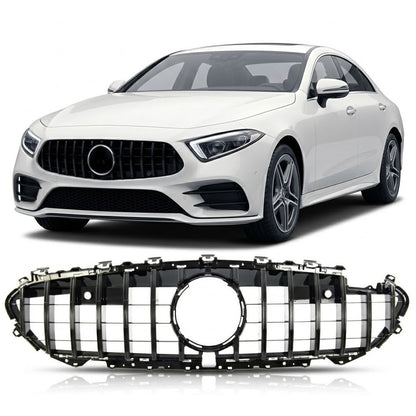 Frontgrill Hochglanz Schwarz passend für Mercedes CLS C257 2018-2023