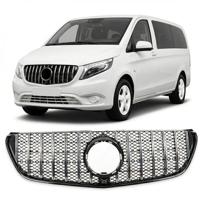 Chrom & Schwarz Sportgrill passend für Mercedes V-Klasse W447 2014-2019