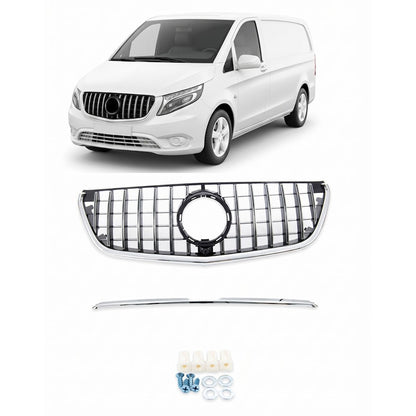 Chrom Sportgrill passend für Mercedes Vito W447 2014-2019