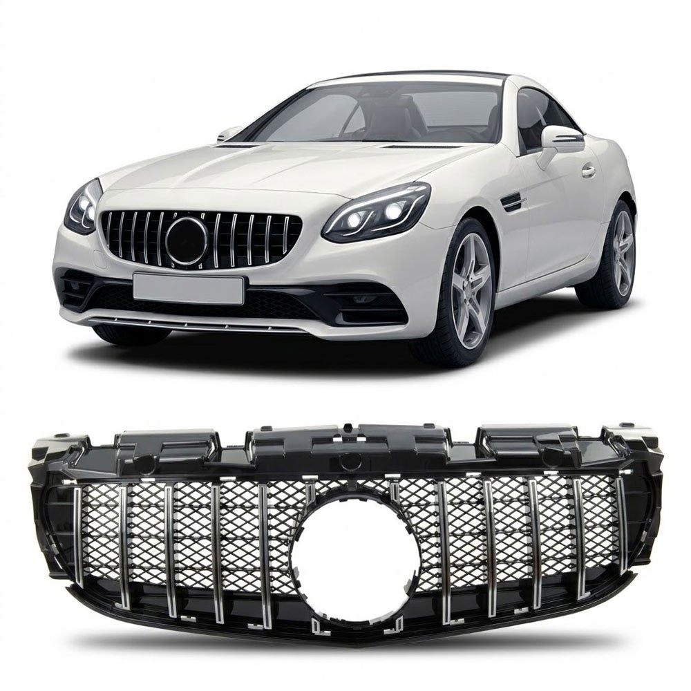 GT Kühlergrill Chrom & Schwarz passend für Mercedes SLC (R172) 2016-2020