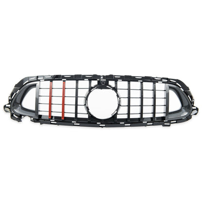 Kühlergrill Carbon-Optik mit rotem Streifen passend für Mercedes E-Klasse W213 2021-2023