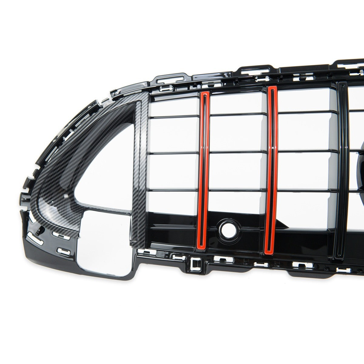 Kühlergrill GT Rot/Carbon-Optik passend für Mercedes C-Klasse W206 2021-heute