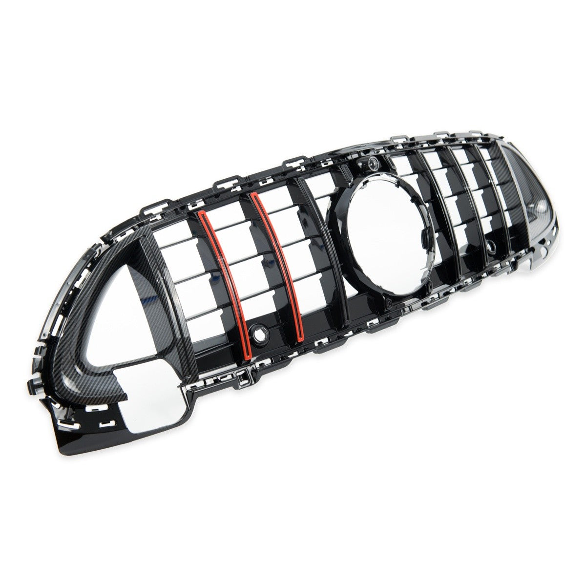 Kühlergrill GT Rot/Carbon-Optik passend für Mercedes C-Klasse W206 2021-heute