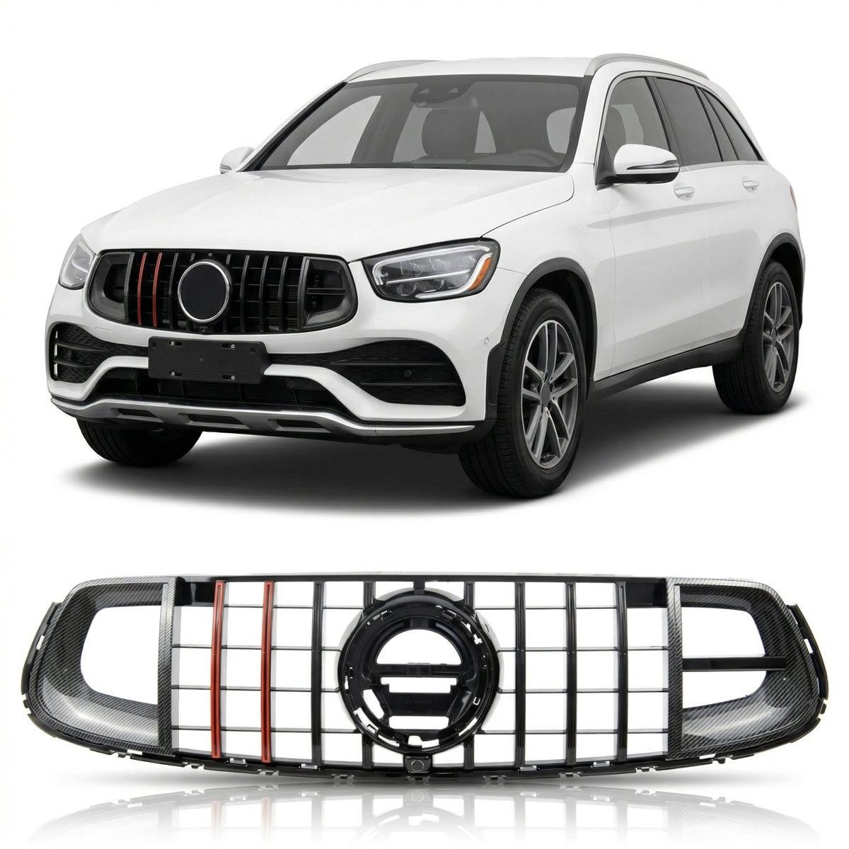 Panamericana GT Grill Carbon-Optik passend für Mercedes GLC X253 C253 2019-2022