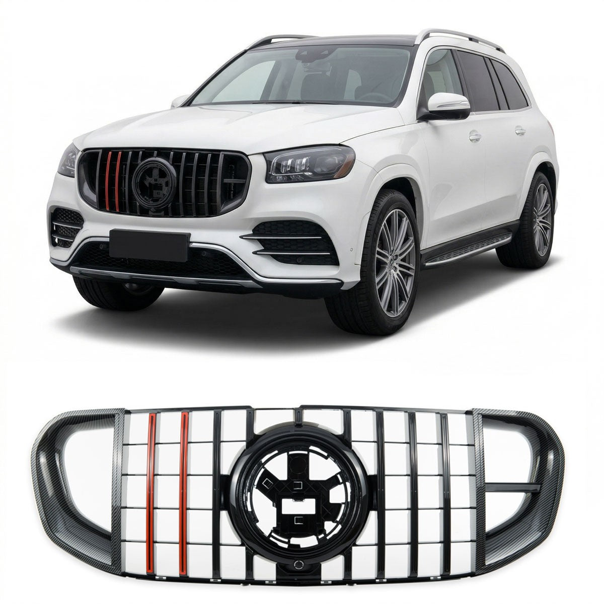 Carbon-Optik Grill passend für Mercedes GLS X167 2018-heute