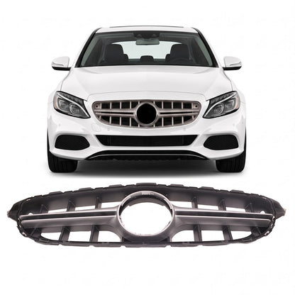 Silber A-Typ Grill passend für Mercedes C-Klasse W205 2014-2018