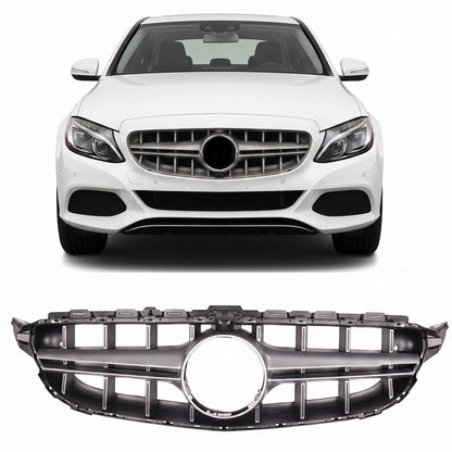 Grill Silber A-Typ passend für Mercedes C-Klasse W205 S205 C205 A205 14-18