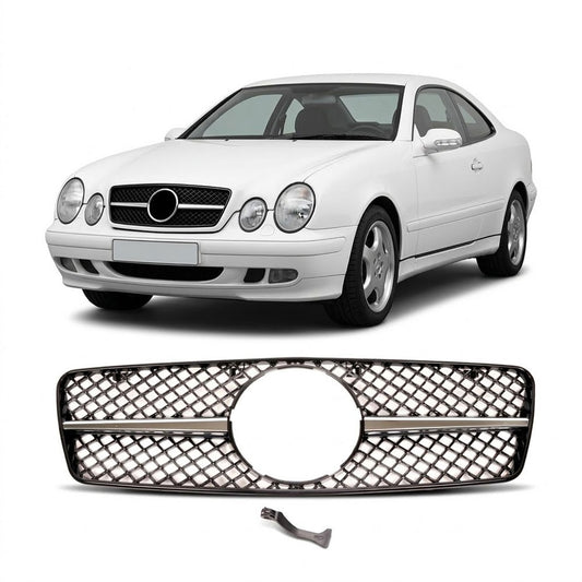 Sportgrill Chrom & Schwarz passend für Mercedes CLK W208 1997-2002