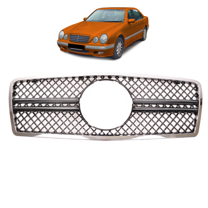 Sportgrill Chrom & Schwarz passend für Mercedes E-Klasse W210 1995-1999
