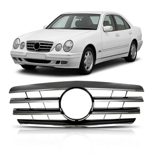 Sportgrill Chrom & Schwarz passend für Mercedes E-Klasse W210 1999-2002