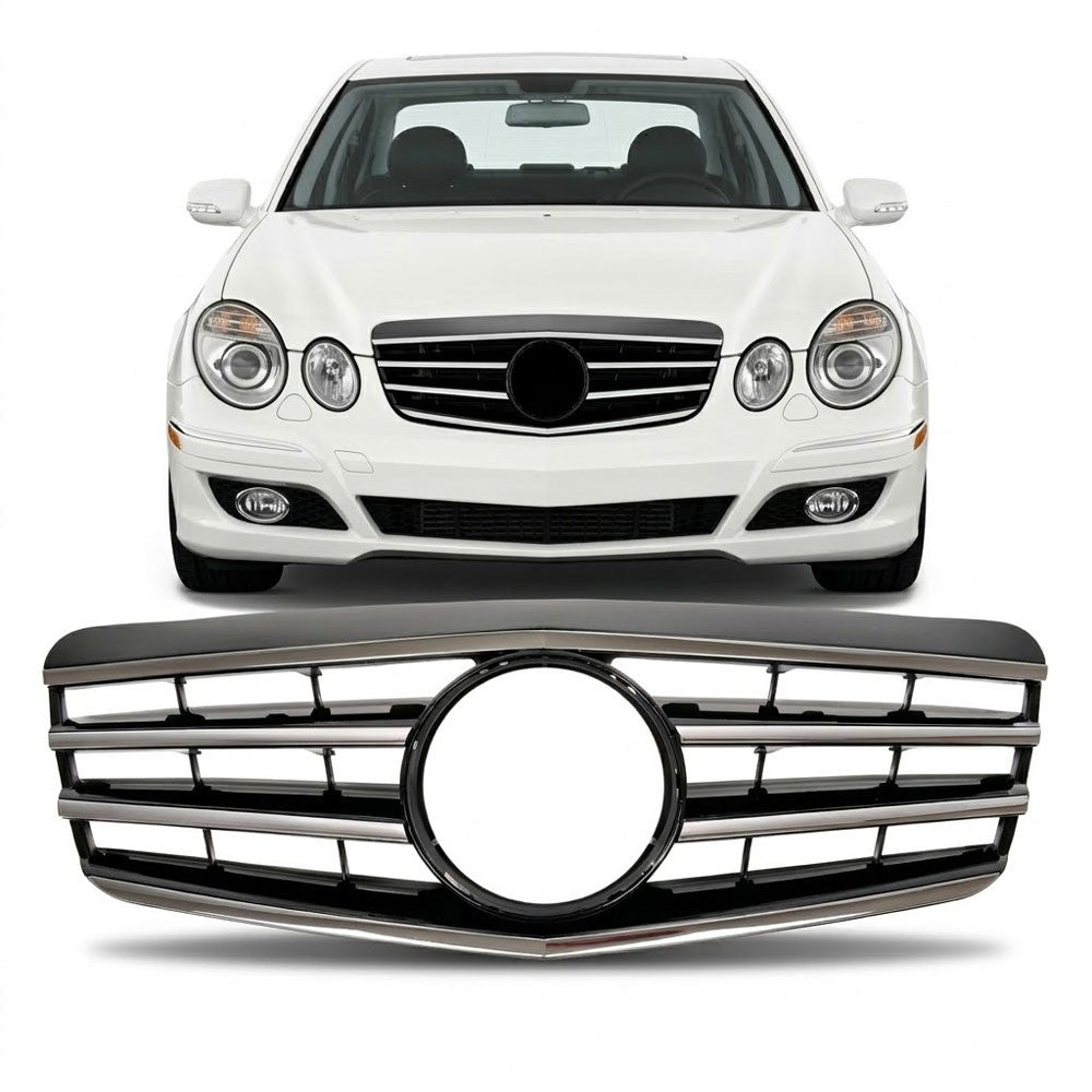 Sportgrill Chrom & Schwarz passend für Mercedes E-Klasse W211 S211 2006-2009