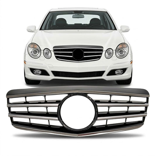 Sportgrill Chrom & Schwarz passend für Mercedes E-Klasse W211 S211 2006-2009