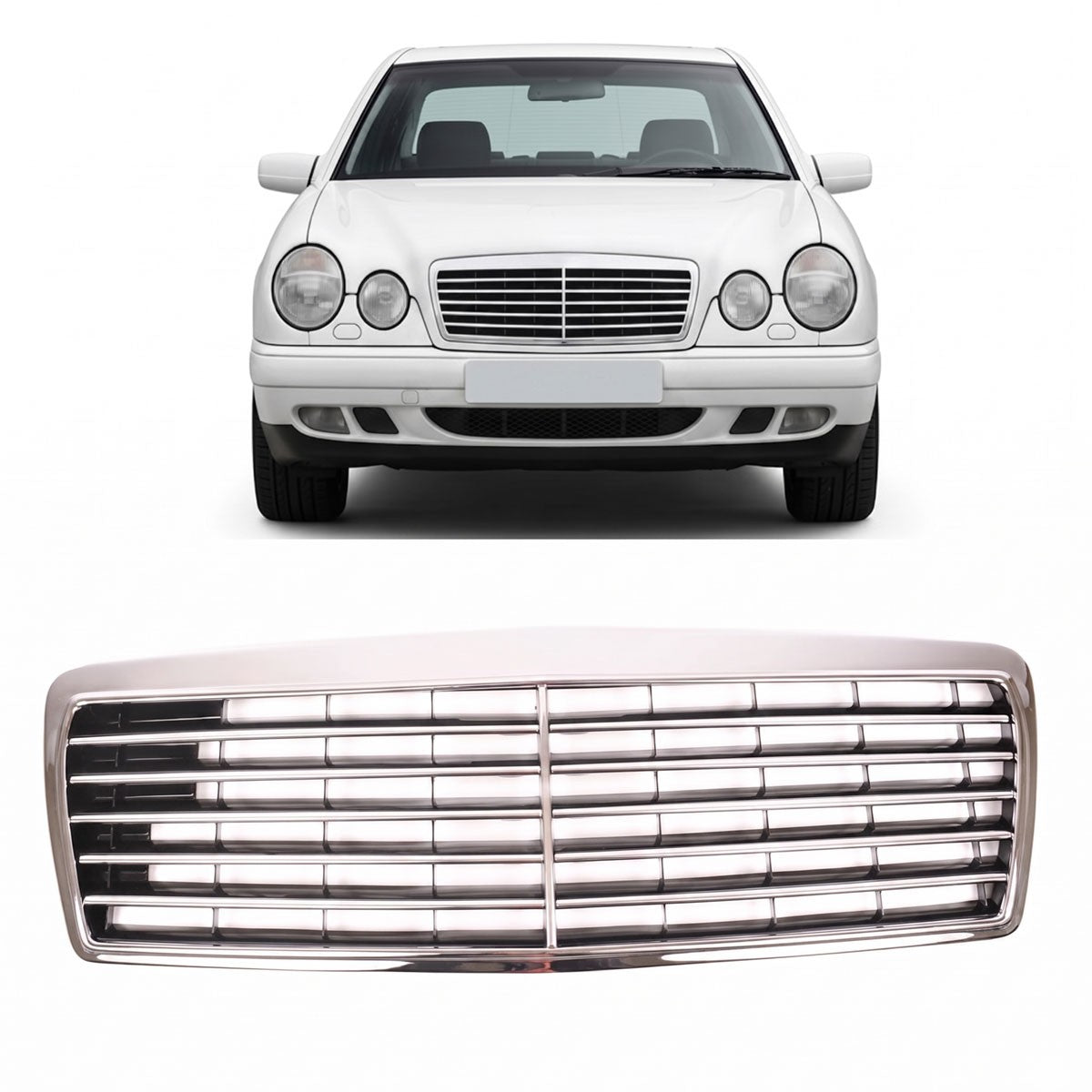 Sportgrill Chrom passend für Mercedes E-Klasse W210 1995-1999