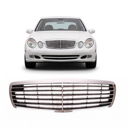 Sportgrill Hochglanz Schwarz Chrom passend für Mercedes E-Klasse W211 2002-2006