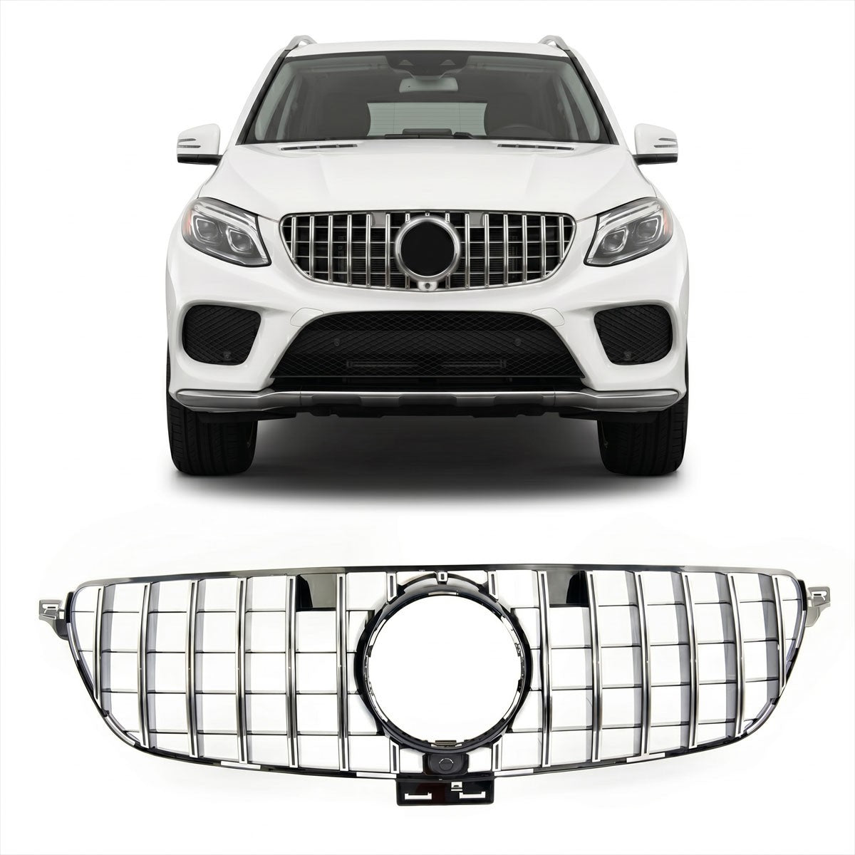 Frontgrill Chrom Panamericana GT passend für Mercedes GLE W166 2015-2018
