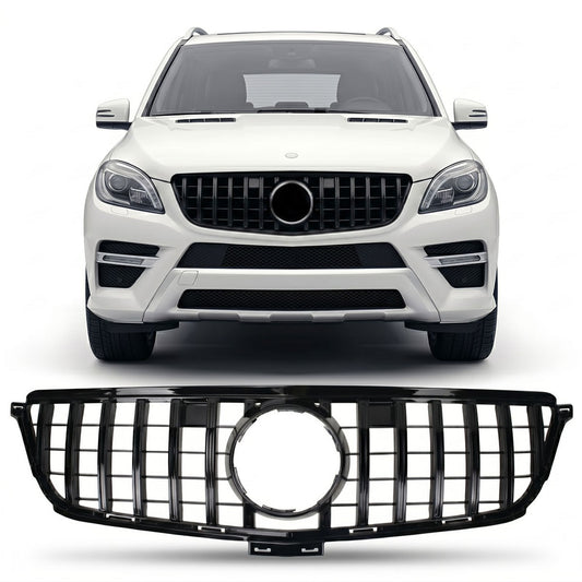 Panamericana GT Hochglanz Schwarz Grill passend für Mercedes ML W166 2011-2015