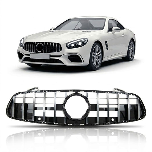 Kühlergrill Chrom & Schwarz passend für Mercedes SL (R231) 2015-2020