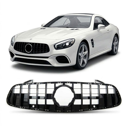 Kühlergrill Hochglanz Schwarz passend für Mercedes SL (R231) 2015-2020