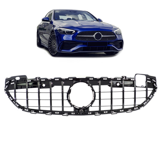 GT Hochglanz schwarzer Kühlergrill passend für Mercedes C-Klasse W206 S206 2021-heute