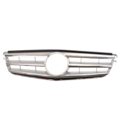 Frontgrill Chrom & Silber passend für Mercedes C-Klasse W204 2007-2015