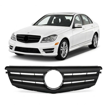 Frontgrill Matt Schwarz passend für Mercedes C-Klasse W204 2007-2015