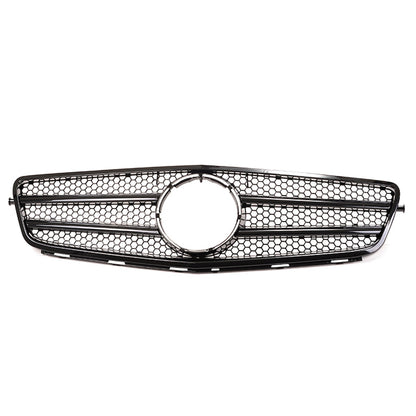 Frontgrill Hochglanz Schwarz passend für Mercedes C-Klasse W204 2007-2015