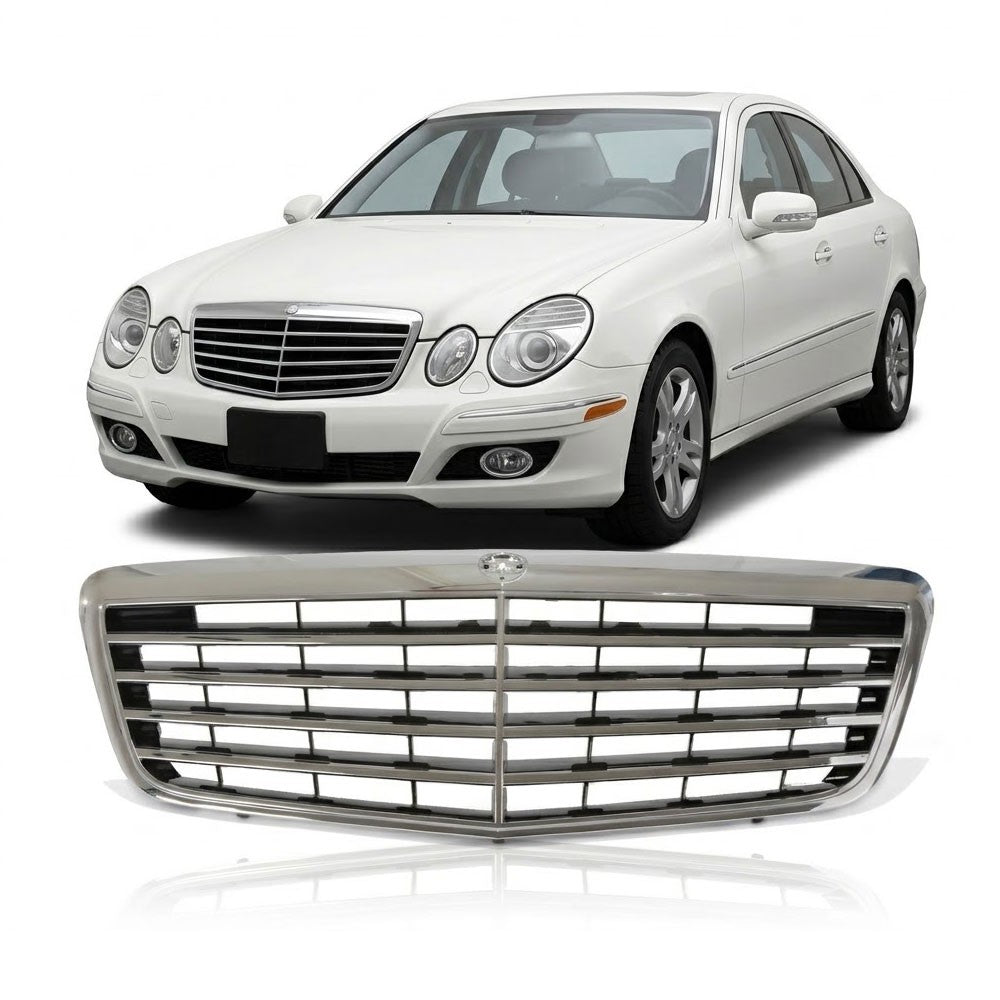 Frontgrill Verchromt passend für Mercedes E-Klasse W211 Facelift 2006-2009