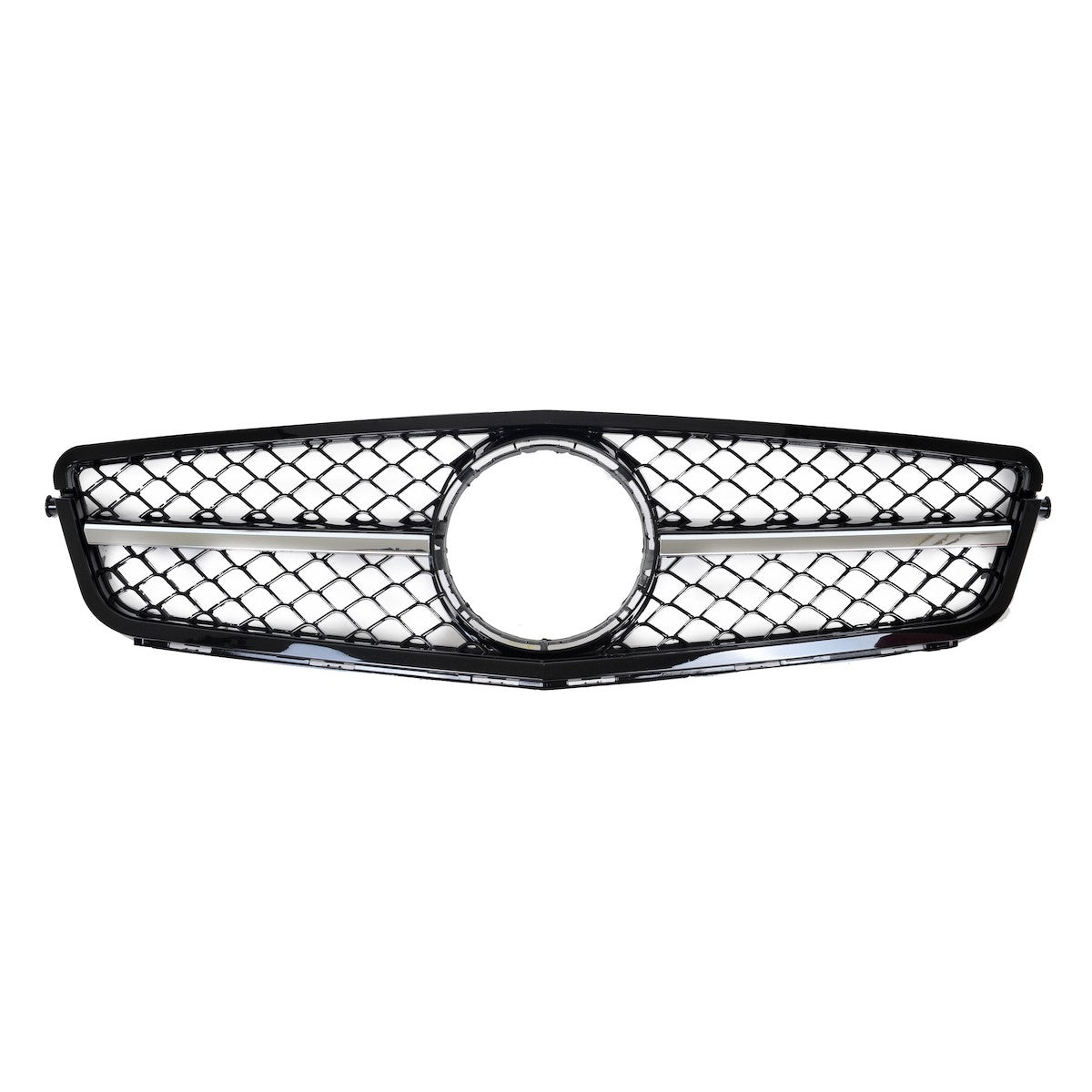 Grill Hochglanz Schwarz Chrom passend für Mercedes C-Klasse W204 2007-2015