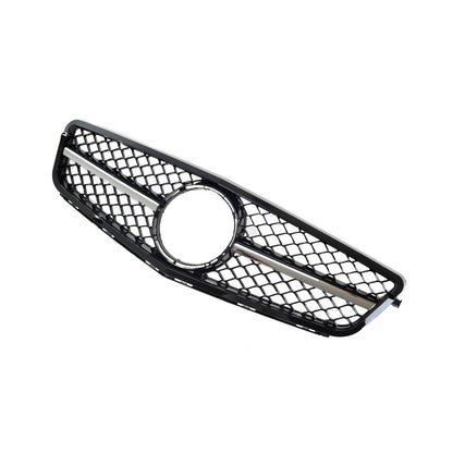 Grill Hochglanz Schwarz Chrom passend für Mercedes C-Klasse W204 2007-2015