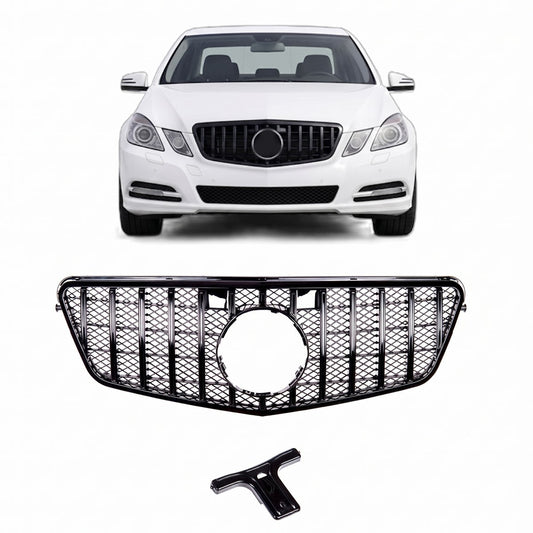 Frontgrill Panamericana GT Hochglanz Schwarz passend für Mercedes E-Klasse W212 09-13