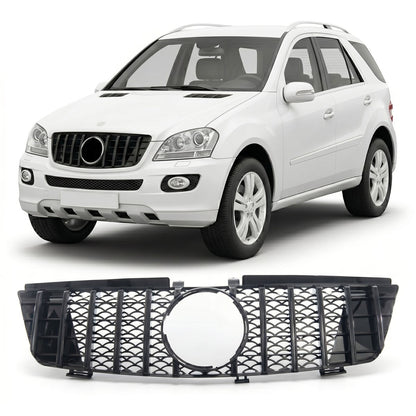 Hochglanz Schwarz Grill passend für Mercedes ML-Klasse W164 2005-2008