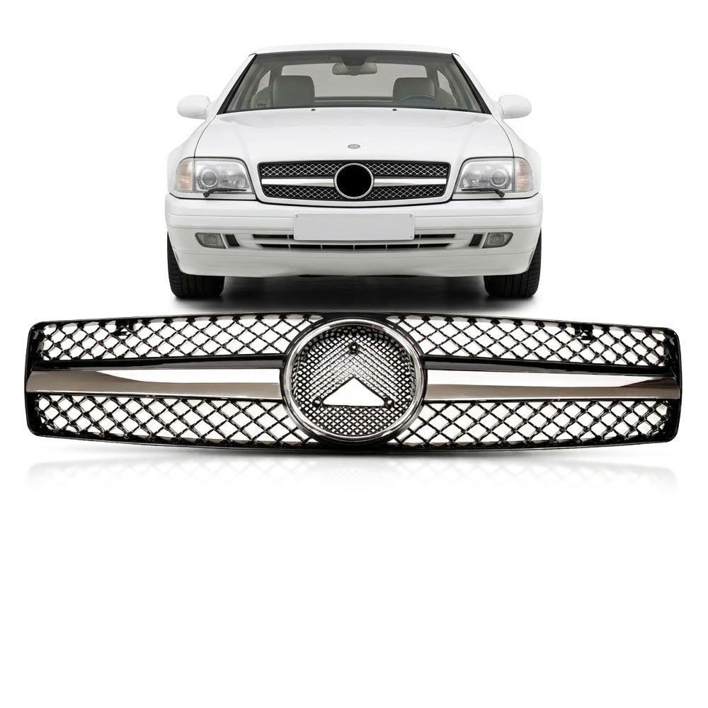 Kühlergrill Chrom & Schwarz passend für Mercedes SL (R129) 1989-2001